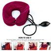 Neck Traction Neck Cervical Traction Collar Device for Neck and Back Pain Relief Inflatable Spine Alignment Pillow