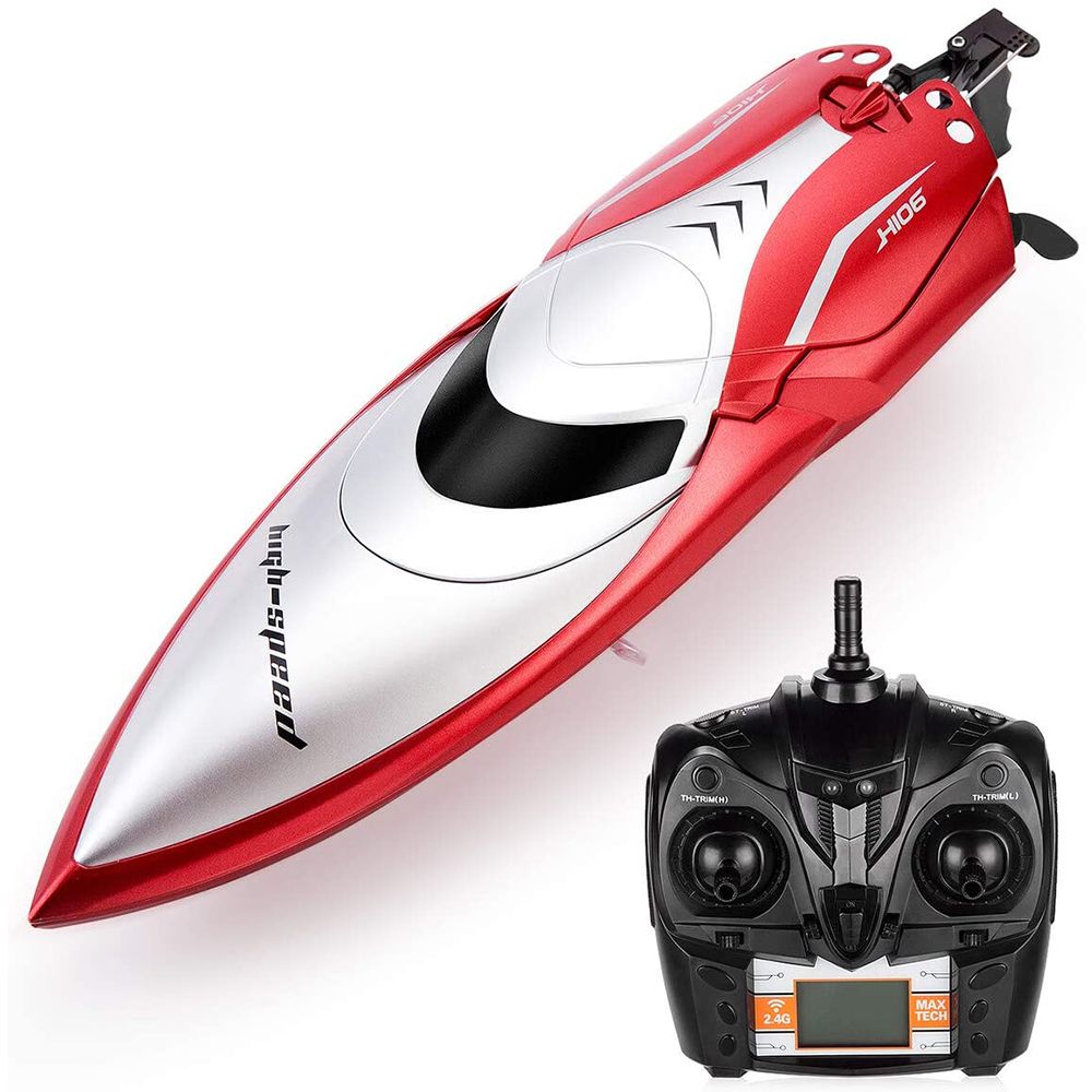 Remote Control Boat, High Speed Rc Boat for Pools and Lakes, 20+ MPH 2.4 GHz Racing Boats for Kids and Adults, LCD Low Battery Alarm, Birthday Gifts for Boys Girls