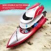 Remote Control Boat, High Speed Rc Boat for Pools and Lakes, 20+ MPH 2.4 GHz Racing Boats for Kids and Adults, LCD Low Battery Alarm, Birthday Gifts for Boys Girls