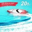 Remote Control Boat, High Speed Rc Boat for Pools and Lakes, 20+ MPH 2.4 GHz Racing Boats for Kids and Adults, LCD Low Battery Alarm, Birthday Gifts for Boys Girls