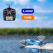 RC Boat 2.4Ghz 25KM/H High Speed 4 Channels Remote Control Electric Racing Boat Blue