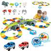Flexible Track bend set military car toy 96pcs for 4 years+