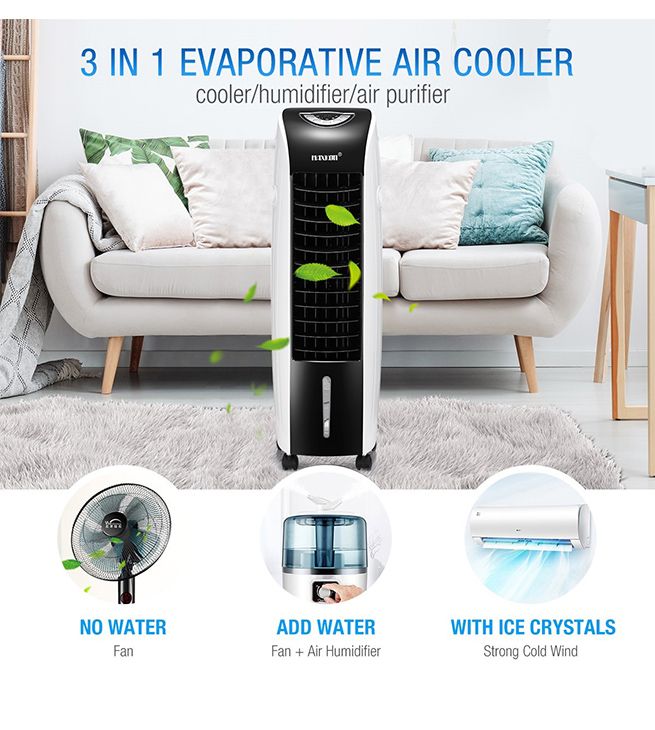 Maxkon 3 In 1 Portable Evaporative Air Cooler Purifier Remote Air Humidifier