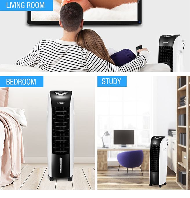 Maxkon 3 In 1 Portable Evaporative Air Cooler Purifier Remote Air Humidifier