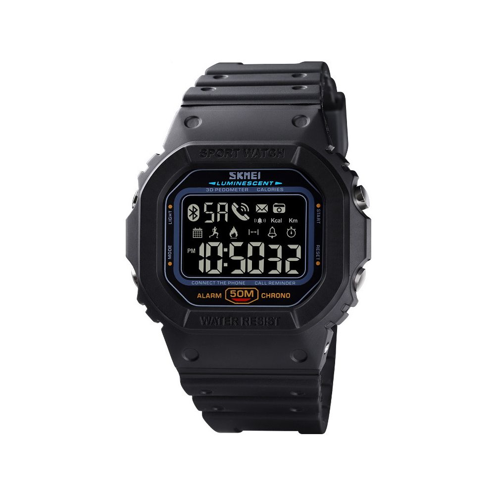 SKMEI 1629 LED Display Men Digital Watches Bluetooth Sport Fitness Tracker Waterproof Male Electronic Wristwatch