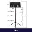 Melodic Folding Music Sheet Stand with Rubber Feet
