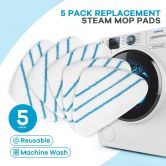 Maxkon 5 Pack Replacement Washable Microfiber Steam Mop Pads for 13-in-1 Steam Mop