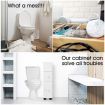 Wheeled Bathroom Cabinet Storage Drawer Organiser Toilet Cabby Tissue Box Holder