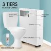 Wheeled Bathroom Cabinet Storage Drawer Organiser Toilet Cabby Tissue Box Holder