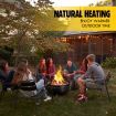 32" 2-in-1 Fire Pit BBQ Grill Outdoor Fireplace Brazier Portable Camping Patio Heater