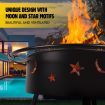 32" 2-in-1 Fire Pit BBQ Grill Outdoor Fireplace Brazier Portable Camping Patio Heater