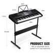 61 Key Portable Electronic Keyboard Electric Piano with Microphone Power Adaptor Melodic