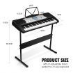61 Key Electronic Keyboard Piano with 24 Demo Songs LED Screen Music Stand Melodic
