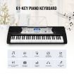 61 Key Electronic Keyboard Piano with 24 Demo Songs LED Screen Music Stand Melodic