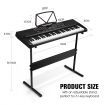 Electronic Piano Keyboard Melodic 61 Lighted Keys USB Port 50 Demo Songs Music Stand