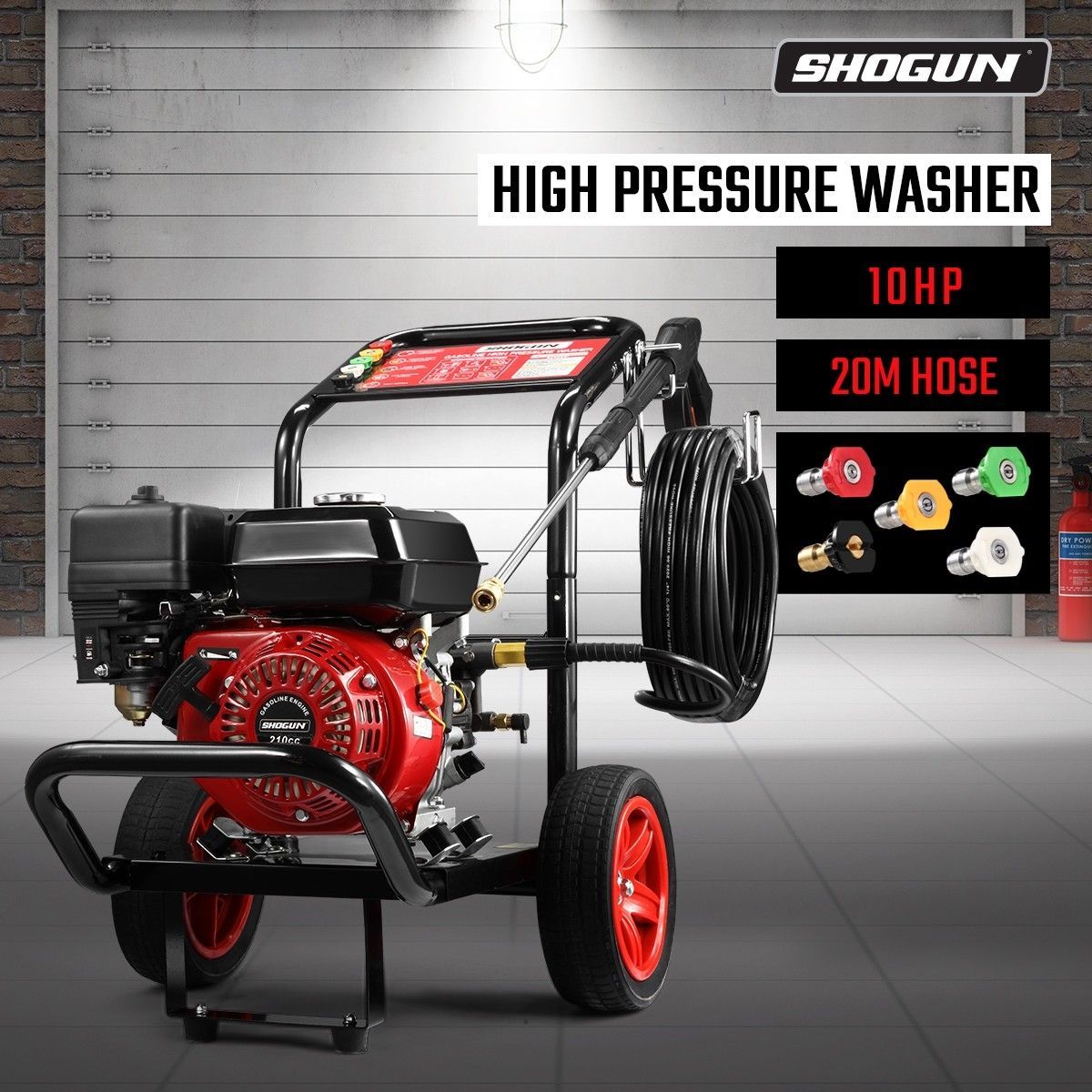 10HP High Pressure Washer Powerful Water Cleaner 20M Hose 5 Nozzles