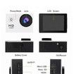 Sport Action Camera Vlog DV, HD 1080P 2.0 inch, 5MP, 120 Degree Wide-Angle, 30m Underwater Waterproof Camcorder(Black)