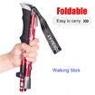 1pcs Walking Stick Outdoor Folding Trekking Poles Nordic Hiking Nature hike Antishock suitable height 150-170 CM