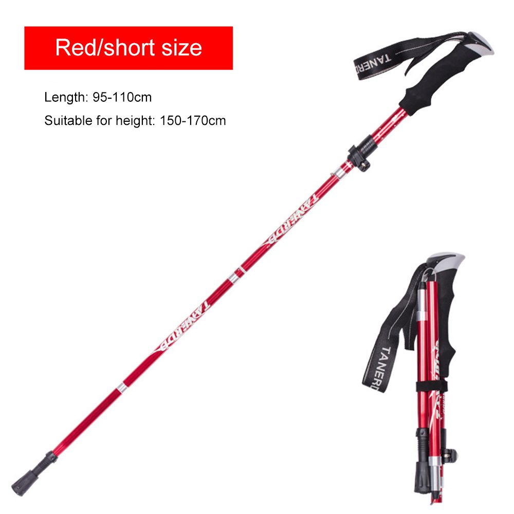 1pcs Walking Stick Outdoor Folding Trekking Poles Nordic Hiking Nature hike Antishock suitable height 150-170 CM