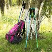 1pcs Walking Stick Outdoor Folding Trekking Poles Nordic Hiking Nature hike Antishock suitable height 150-170 CM