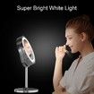 Lighted Makeup Mirror - LED Double Sided 1x/10x Magnification Cosmetic Mirror,7 Inch Battery-Powered 360 Degree Rotation Vanity Mirror with On/Off Push-Button (10x Button Switch Mirror)