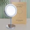Lighted Makeup Mirror - LED Double Sided 1x/10x Magnification Cosmetic Mirror,7 Inch Battery-Powered 360 Degree Rotation Vanity Mirror with On/Off Push-Button (10x Button Switch Mirror)