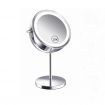 Lighted Makeup Mirror - LED Double Sided 1x/10x Magnification Cosmetic Mirror,7 Inch Battery-Powered 360 Degree Rotation Vanity Mirror with On/Off Push-Button (10x Button Switch Mirror)