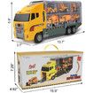 Die Cast Truck Construction Vehicle Toy Mini 6in1 Engineering Set Carrier Playset Boys Dumper Bulldozers Forklift Tank Asphalt Excavator Gift