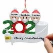2020 Christmas Tree Hanging Ornament Kit Personalized 3 Family Members Names Decoration