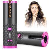 Cordless Automatic Hair Curler|Portable Curling Wand for Hair Styling Anytime Anywhere