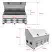 130x60x80cm 4 Drawer Truck Ute Tool Box Storage Toolbox White