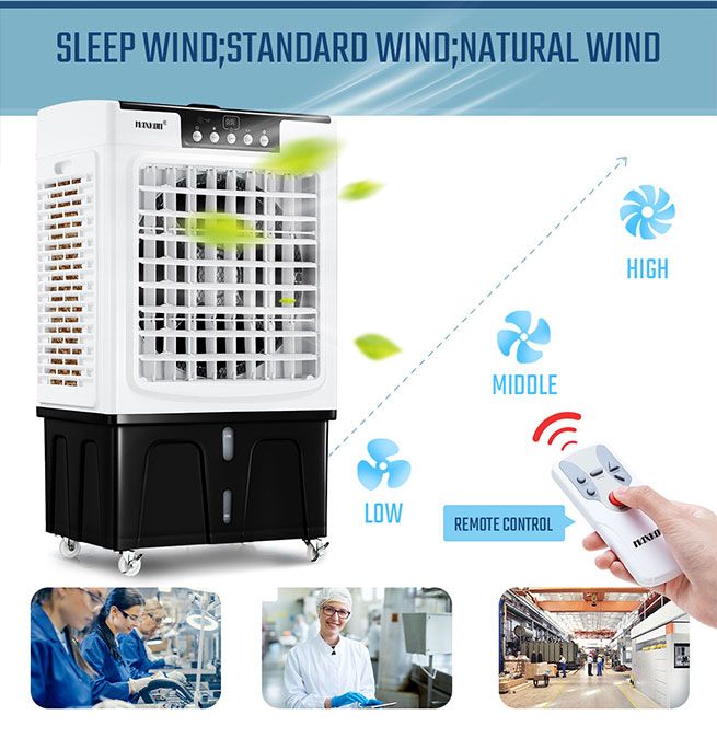 Maxkon 45L Industrial Evaporative Air Cooler Remote Portable Air Conditioner Fan Humidifier