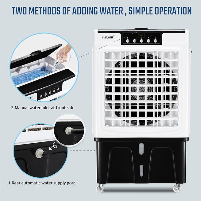 Maxkon 45L Industrial Evaporative Air Cooler Remote Portable Air Conditioner Fan Humidifier