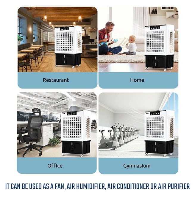 Maxkon Portable 30L Evaporative Air Fan Humidifier Cooler Commercial Fan Industrial Purifier
