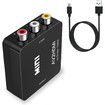 RCA to HDMI, 1080P Mini RCA Composite CVBS AV to HDMI Video Audio Converter Adapter(Black)