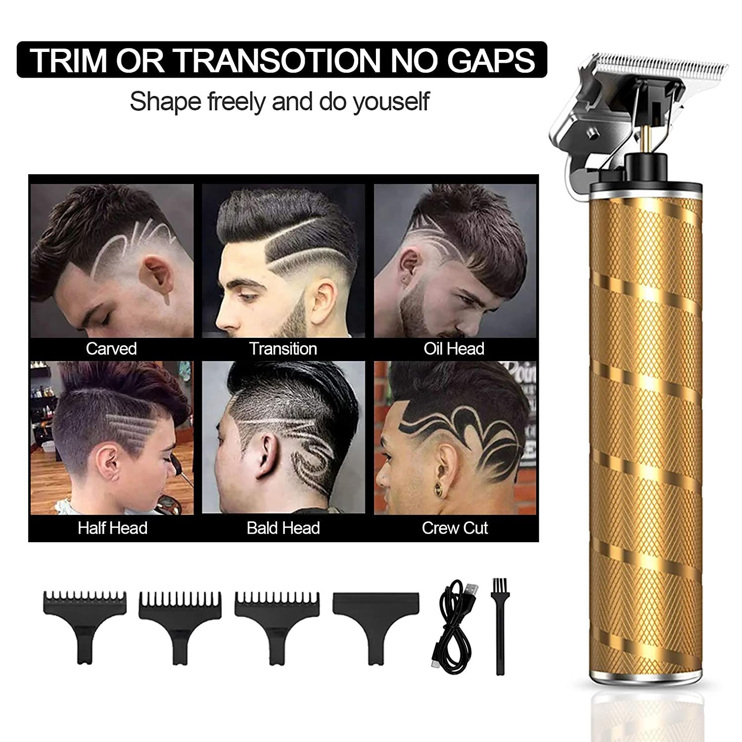 gold cordless zero gapped hair trimmer
