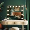 Makeup Mirror 12 LED Lights Vanity Mirror Adjustable Brightness Maxkon Hollywood Style