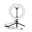 10 Inch LED Ring Light Selfie Ring Light with Desktop Stand for Live Video Photography
