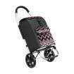 Shopping Trolley Cart with Bags Foldable Aluminium Dolly Grocery Wheeled Waterproof Storage Market Utility Granny Black
