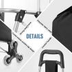 Foldable Aluminium Shopping Cart Trolley Dolly Bag w/ Tri Wheels Black