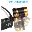 LED Headlamp Flashlight,Rechargeable Headlamp with Red Safety Light,Xtreme Bright,Zoomable 3-Mode Head Lamp for Adults,Hardhat,Li-ion Battery Included
