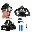 LED Headlamp Flashlight,Rechargeable Headlamp with Red Safety Light,Xtreme Bright,Zoomable 3-Mode Head Lamp for Adults,Hardhat,Li-ion Battery Included