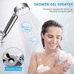 Double-Sided Water Shower Pressure Shower Handheld Nozzle Spray With Shower Gel Container