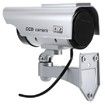 Solar Energy Realistic Dummy Surveillance Security CCTV Sticker Camera Flashing Red LED Light with Fake Video Cable