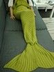 Super Soft Plaid Knitted Sleeping Bag Mermaid Tail Blanket