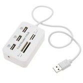 CY 3-port HUB USB 2.0 with Card Reader Adapter