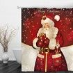 180 x 180cm Santa Claus 3D Printing Shower Curtain