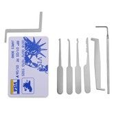 LOCKMALL Portable Lock Pick Practice Tool Kit for Locksmith 8PCS