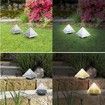 BRELONG Sensor Solar Ground Lights Pyramid Shaped Underground Buried Light Outdoor Garden Lawn Path Lamp 1PC