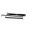 LOCKMALL Stainless Steel Hook Lock Pick Set - Silver + Black (15PCS)